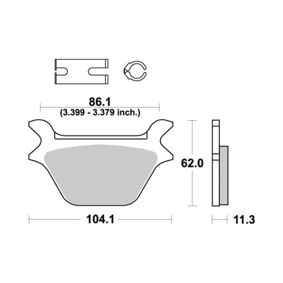 Sbs Brakepads Sintered rear