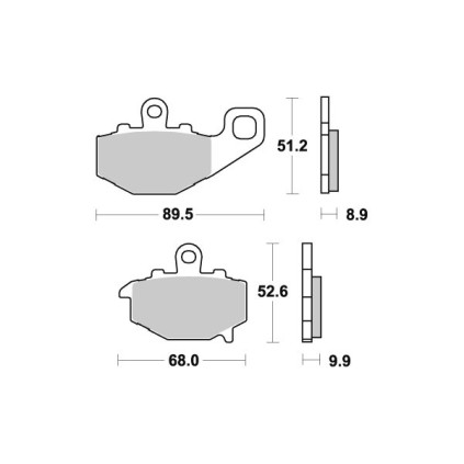 Sbs Brakepads Sintered rear