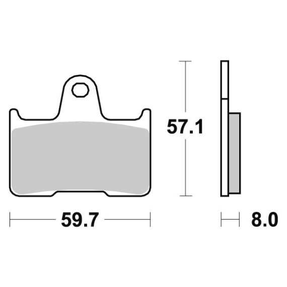 Sbs Brakepads Sintered rear