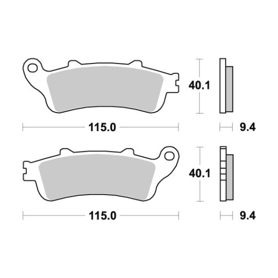 Sbs Brakepads Sintered rear