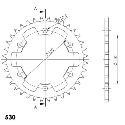 Supersprox Rear sprocket 1421.36