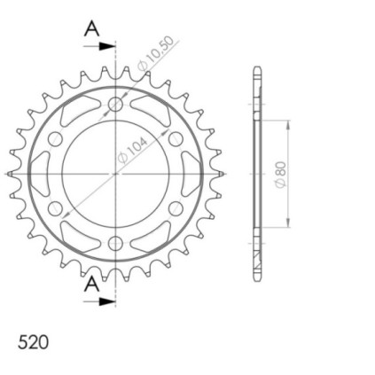 Supersprox Steel Rear Sprocket 1478:30 Black