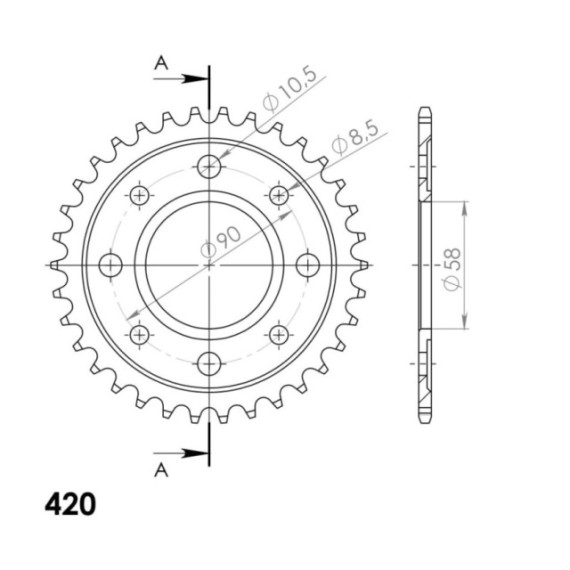 Supersprox / JT Rear sprocket 212/214.34