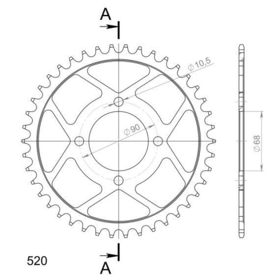 Supersprox Rear sprocket 243.42