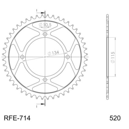 Supersprox Rear sprocket 714.50