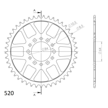 Supersprox Rear sprocket 811.45