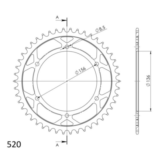 Supersprox Rear sprocket 817.46