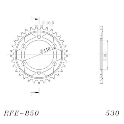 Supersprox Rear sprocket 850.33