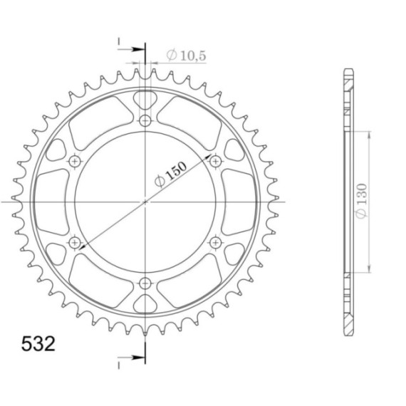 Supersprox Steel Rear Sprocket 866:47 Black