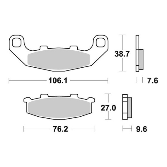   Sbs Brakepads Carbon Tech rear