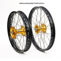 REX WHEELS 18-2,15 RMZ250/450 07-.. BLACK RIM/GOLD HUB 25MM