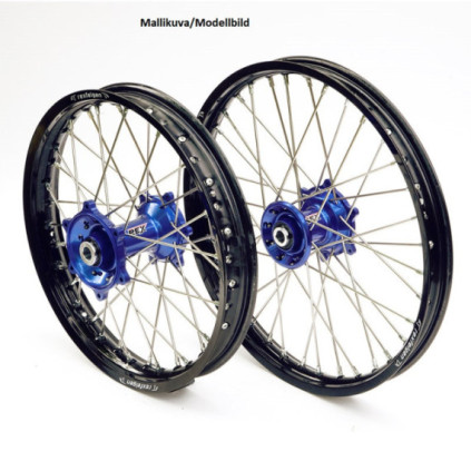 REX WHEELS 18-2,15 TC&FC 14-15, TE&FE 14-.. BLACK RIM/BLUE HUB 20MM