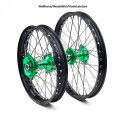 REX WHEELS 19-1,85 KX125/KXF250 03-.. BLACK RIM/GREEN HUB 25MM