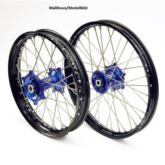 REX WHEELS 19-2,15 TC&FC 14-15 BLACK RIM/BLUE HUB 20MM