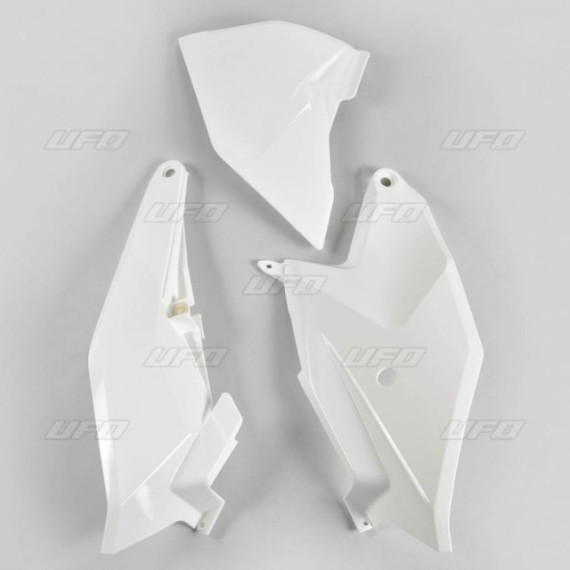 UFO Side number plates + left airbox cover KTM SX85 18-White 047