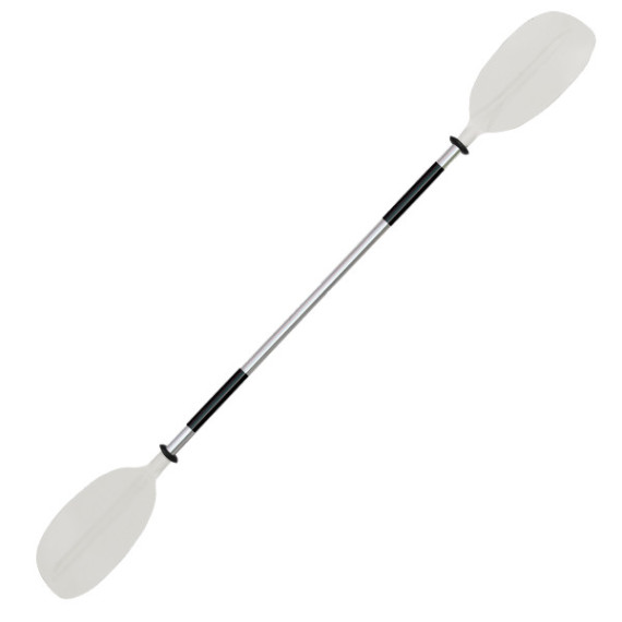 OS KAYAK PADDLE 2 PCE - ASYMMETRIC BLADES 2170mm WHITE