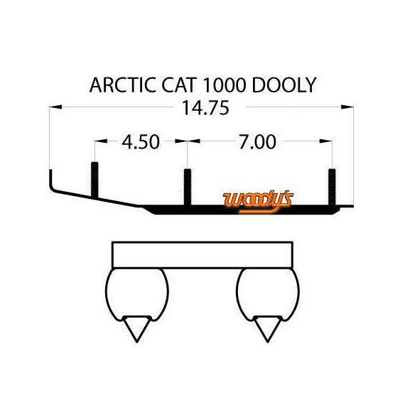 "Woodys Dooly Arctic Cat Trail Runners 6"" 1pc/pack"