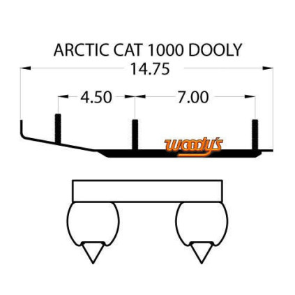 "Woodys Dooly Arctic Cat Trail Runners 6"" 1pc/pack"