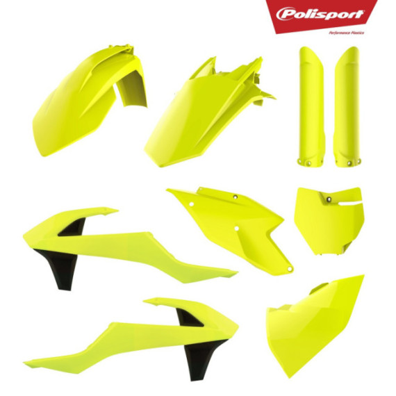 Polisport plastic kit SX125/150, SX-F250/350/450 16-18 Flo yellow (1)