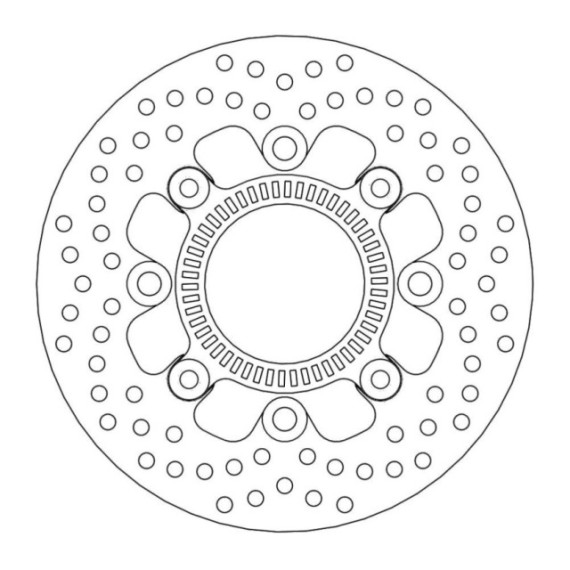 Moto-Master Halo Brakedisc rear Kawasaki: ER-6F/N ABS, Versys ABS