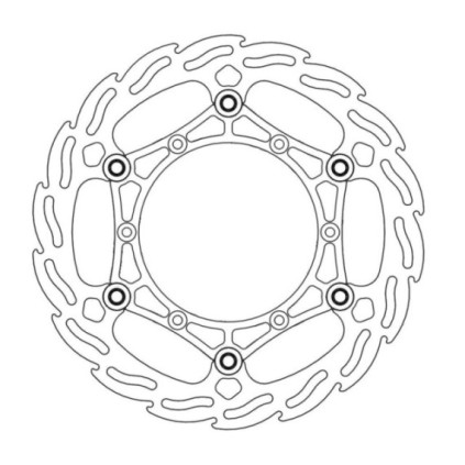 Moto-Master Flame Brakedisc front Yamaha, Suzuki, 260mm Floating