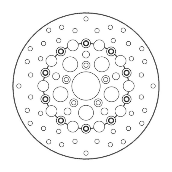 Moto-Master Harley Kingman Brakedisc kelluva Ø292 teräs keskiö (8,7mm holes)