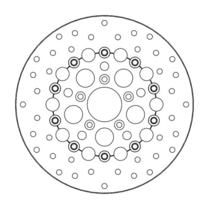 Moto-Master Harley Kingman Brakedisc kelluva Ø292 teräs keskiö (8,7mm holes)