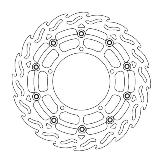 Moto-Master Flame Brakedisc front left Yamaha: YZF R1