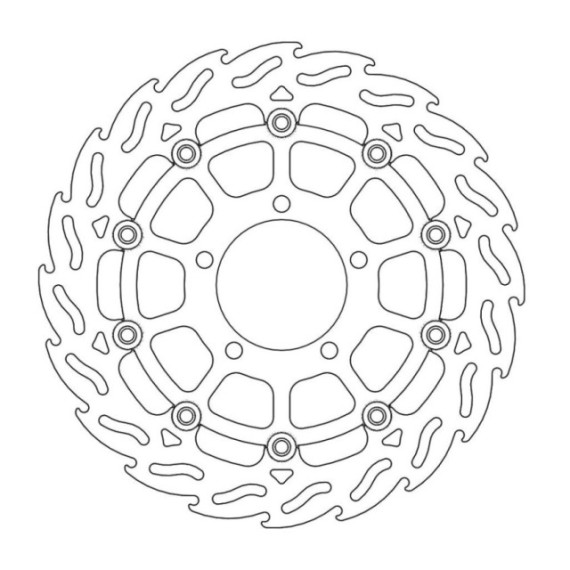Moto-Master Flame Brakedisc front left Kawasaki: ZX10R