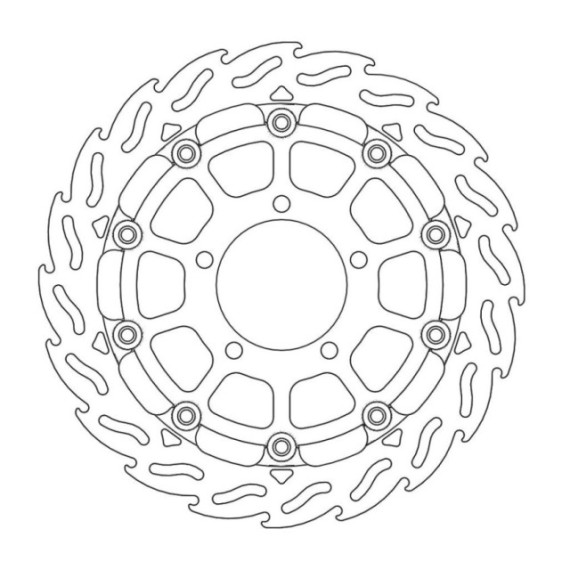 Moto-Master Racing Flame Brakedisc front left 5,5mm Kawasaki