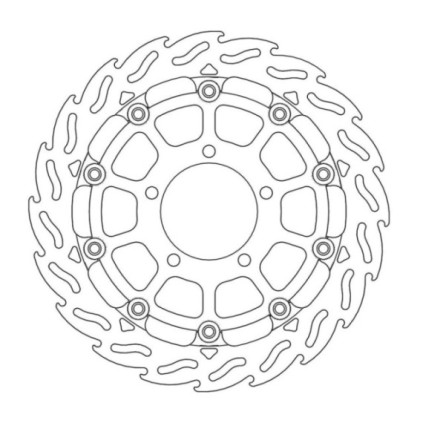 Moto-Master Racing Flame Brakedisc front left 5,5mm Kawasaki