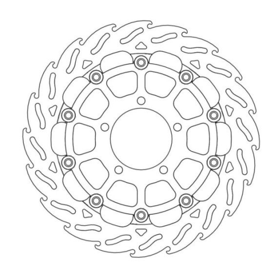 Moto-Master Racing Flame Brakedisc front left 5,5mm Kawasaki