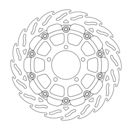 Moto-Master Racing Flame Brakedisc front left 5,5mm Kawasaki