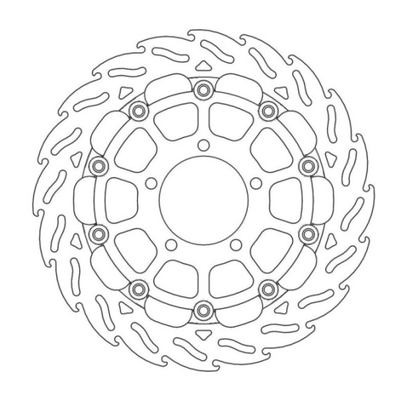 Moto-Master Racing Flame Brakedisc front right 5,5mm Kawasaki