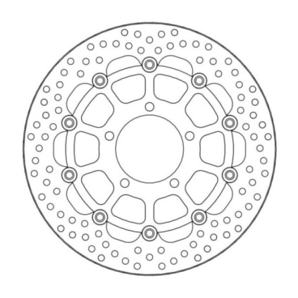 Moto-Master Halo Brakedisc front Kawasaki: ZX-6R/RR Ninja, ZX-10R Ninja, ER-6F, 