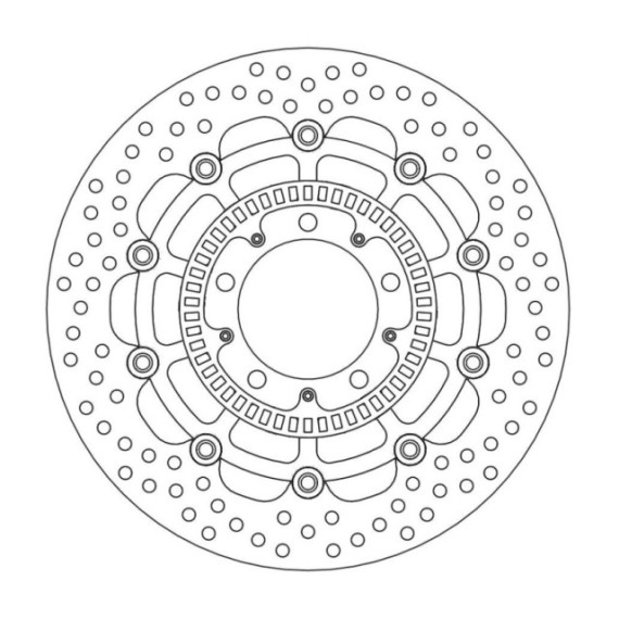 Moto-Master Halo Brakedisc front Kawasaki: ER-6F/ABS, Versys/ABS, Z750/R/ABS inc