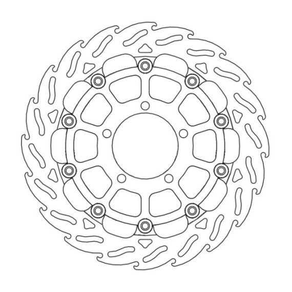 Moto-Master Racing Flame Brakedisc front left Triumph: Daytona 675 ABS