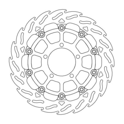 Moto-Master Racing Flame Brakedisc front left Triumph: Daytona 675 ABS