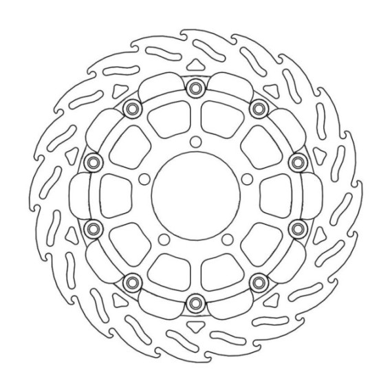Moto-Master Racing Flame Brakedisc front right Triumph: Daytona 675 ABS
