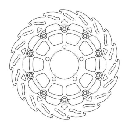 Moto-Master Racing Flame Brakedisc front right Triumph: Daytona 675 ABS