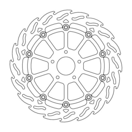 Moto-Master Flame Brakedisc front left KTM: 690 Duke R ABS