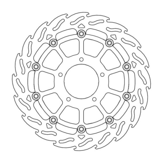 Moto-Master Flame Brakedisc front left MV Agusta: F3, Brutale 675, Brutale 800, 