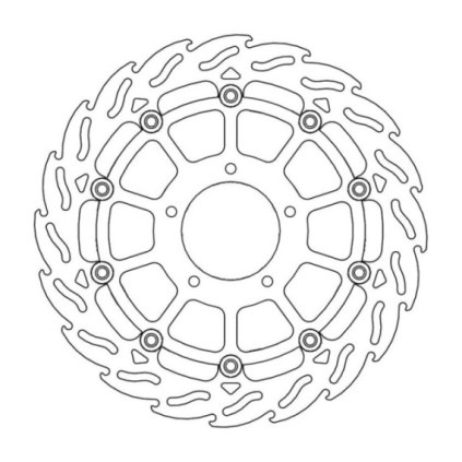 Moto-Master Flame Brakedisc front left MV Agusta: F3, Brutale 675, Brutale 800, 