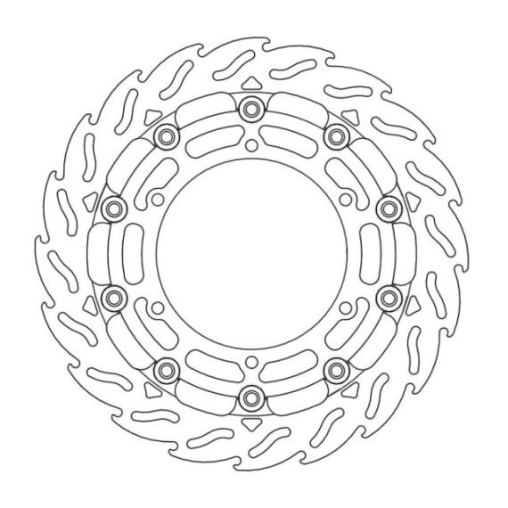 Moto-Master Racing Flame Brakedisc front left Yamaha: YZF R1-R6, V-Max