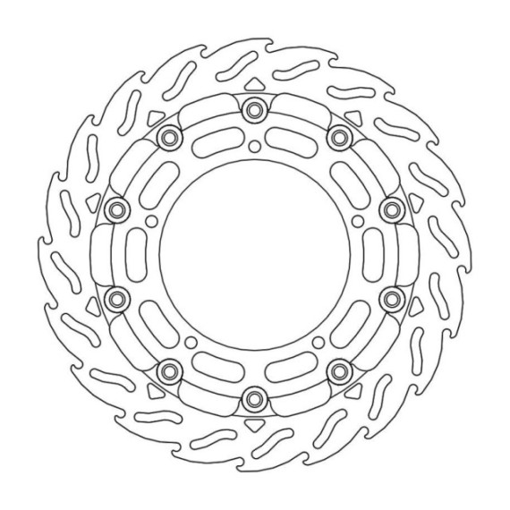 Moto-Master Racing Flame Brakedisc front left Yamaha: FZ6, YZF R6