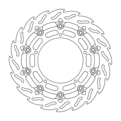 Moto-Master Racing Flame Brakedisc front left Yamaha: FZ6, YZF R6