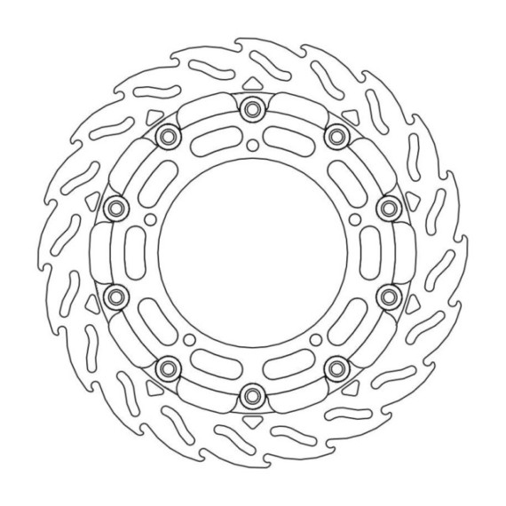 Moto-Master Racing Flame Brakedisc front right Yamaha: FZ6, YZF R6