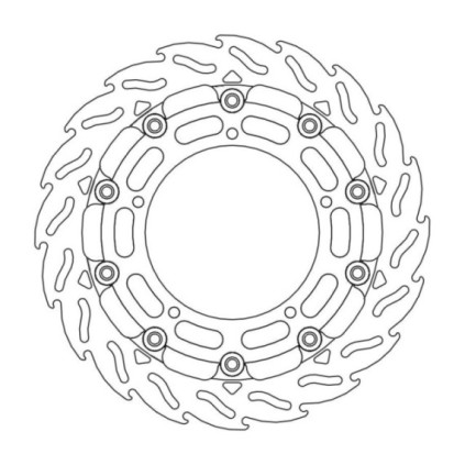 Moto-Master Racing Flame Brakedisc front right Yamaha: FZ6, YZF R6