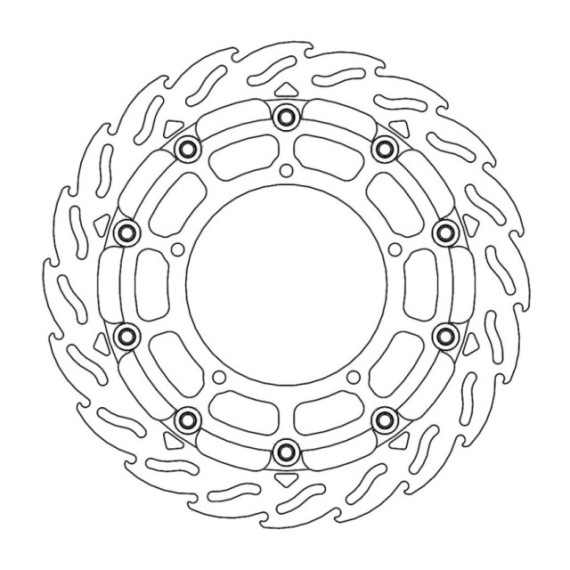 Moto-Master Racing Flame Brakedisc front left Yamaha: YZF R1