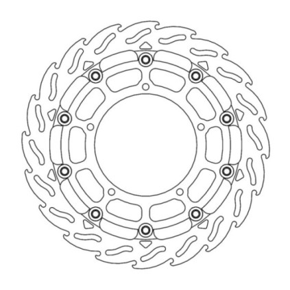 Moto-Master Racing Flame Brakedisc front left Yamaha: YZF R1